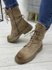 Buty workery beżowe przecierane B549