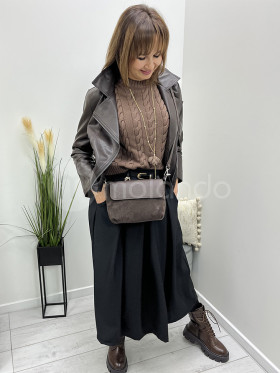 Torebka skóra naturalna klapka