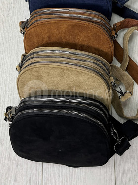 Torba 3-komorowa zamsz