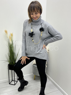 Sweterek golf związany rękaw