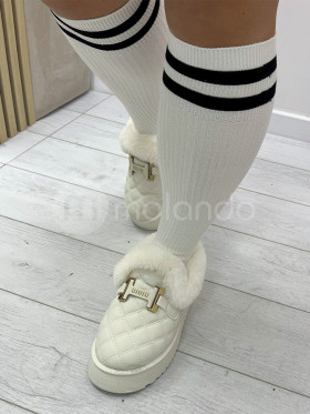 Podkolanówki kaszmirowe lampas