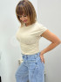 Bluzka basic drapowany bok