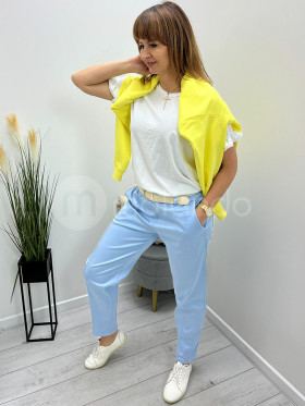 Spodnie LIVANS pleciony pasek