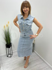 Sukienka jeansowa ozdobne guziki K372