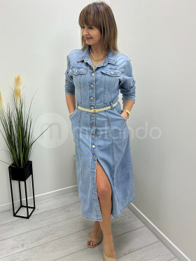 Sukienka jeansowa szmizjerka
