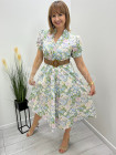 Sukienka bawełniana szmizjerka kwiaty K390