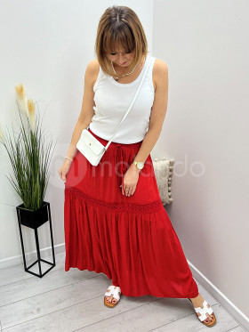 Spódnica ażurowy haft