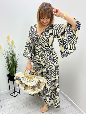 Zestaw jedwabny spodnie + bluzka