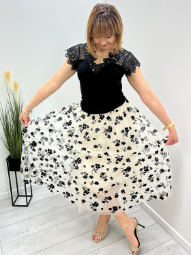 Spódnica tiulowa kwiaty