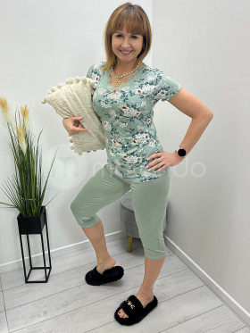 Piżama bluzka + spodnie mięta