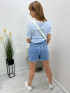 Szorty jeansowe na gumie J408